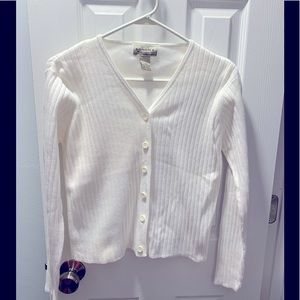 Sonoma white button down sweater